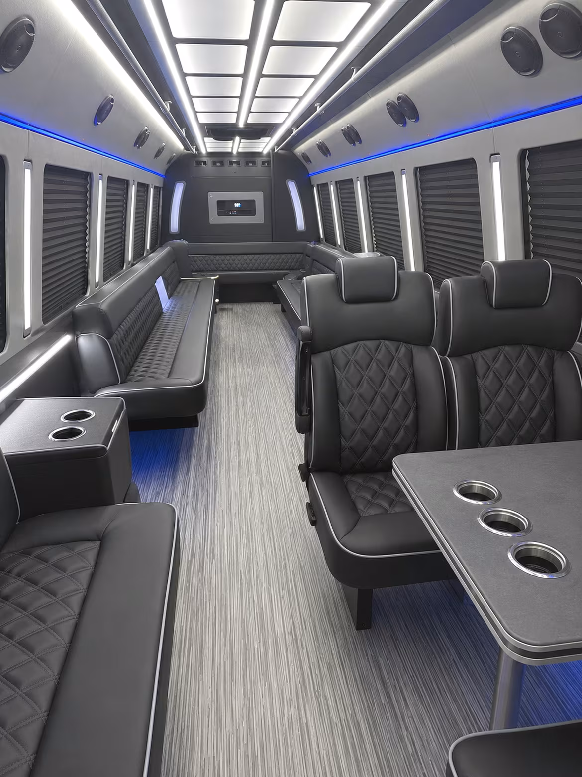 richland 25 passenger party bus inside