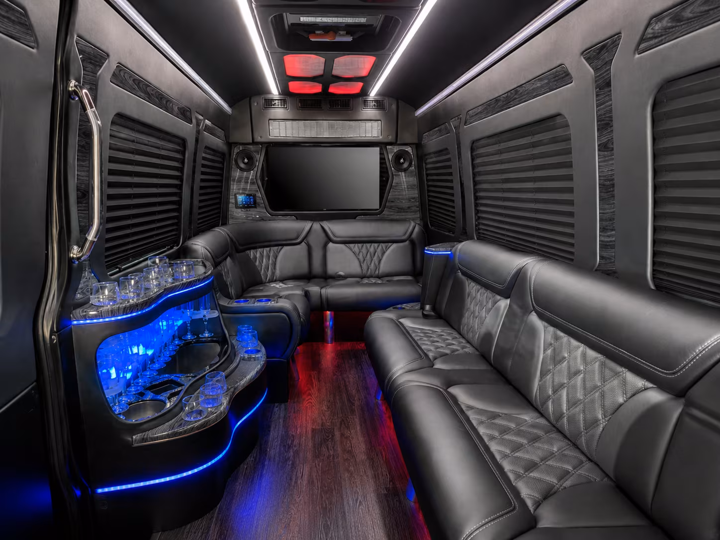 richland 28 passenger party bus inside
