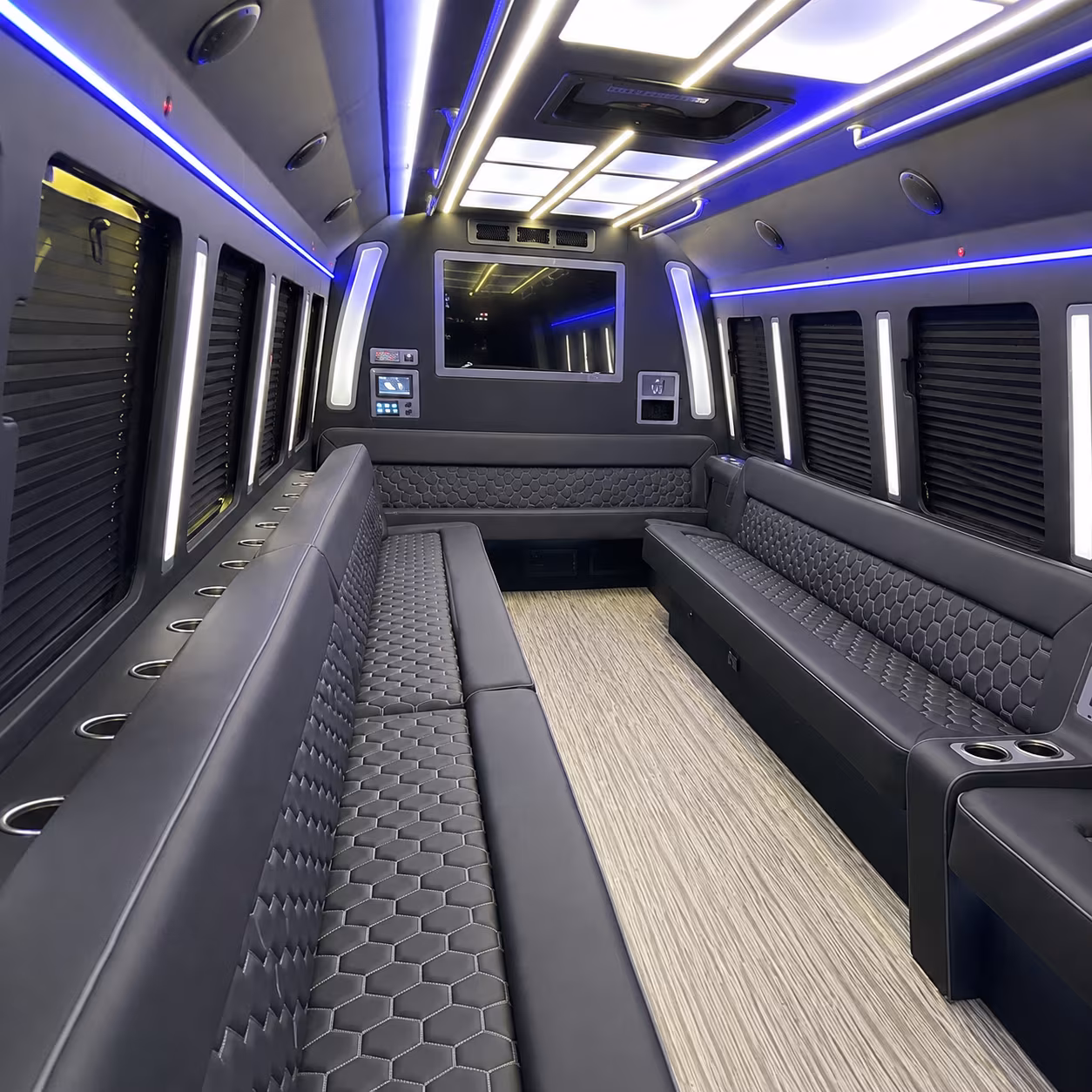 richland 40 passenger party bus inside
