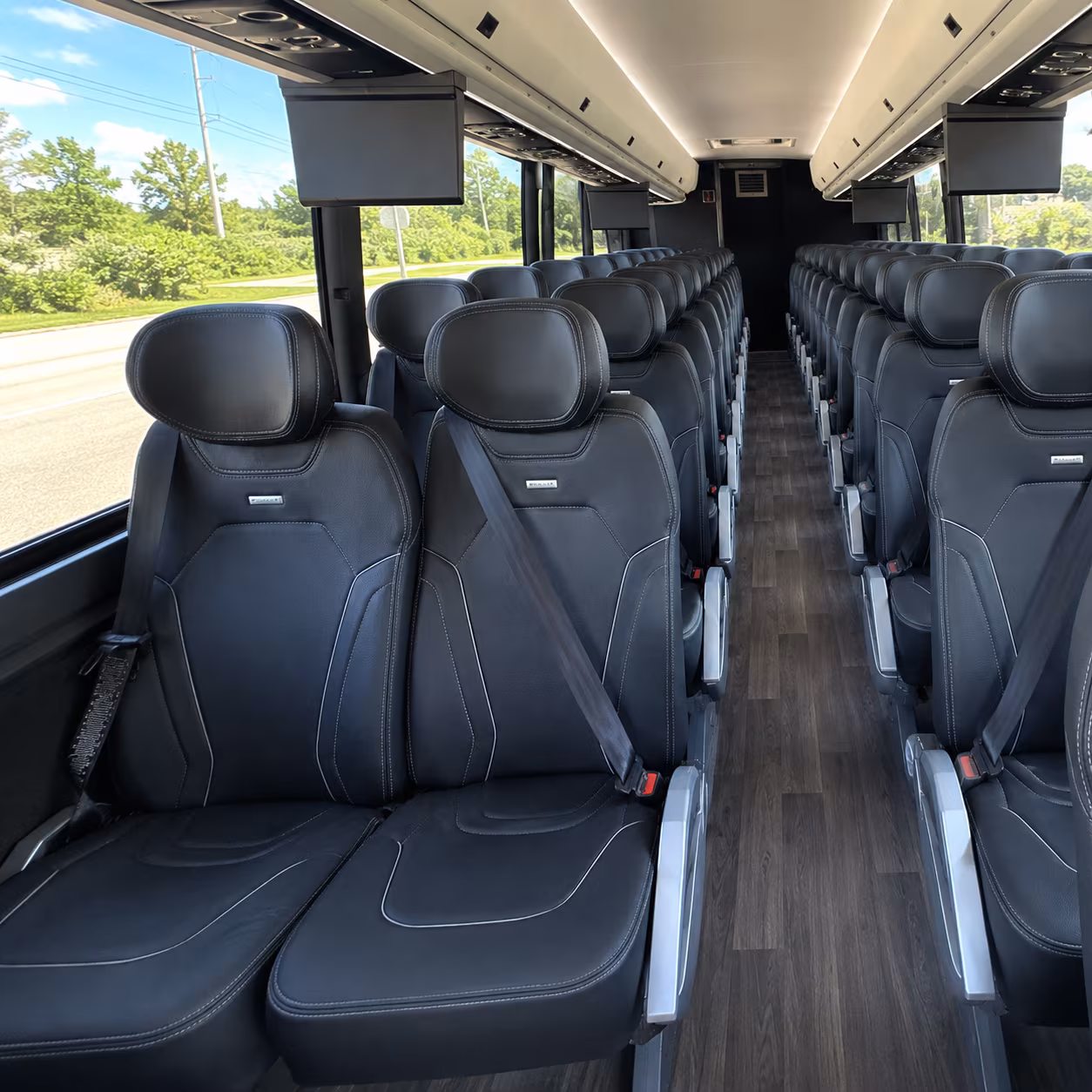 richland 56 passenger charter bus interior